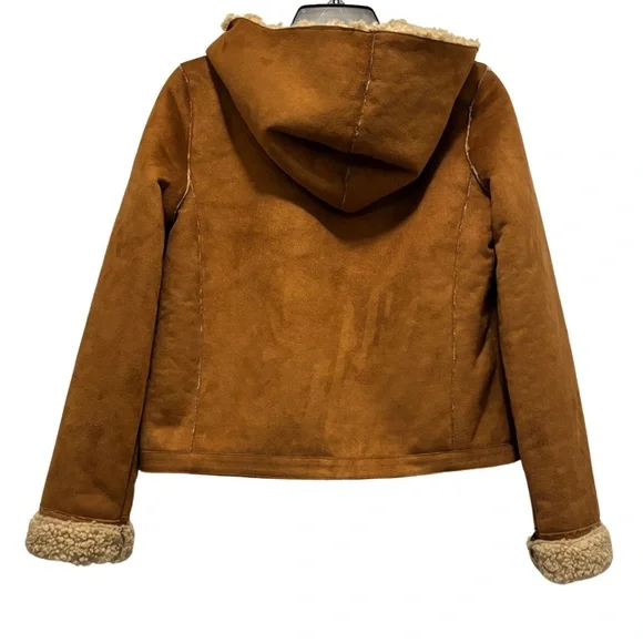 Anthropologie ETT:TWA Andes Suede Sherpa Jacket